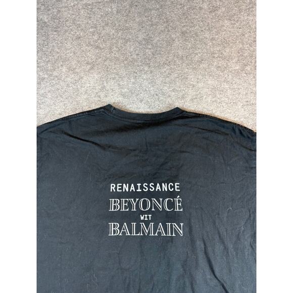 Official Beyonce Renaissance World Tour Balmain Oversized T Shirt Womens L Black - Picture 5 of 7